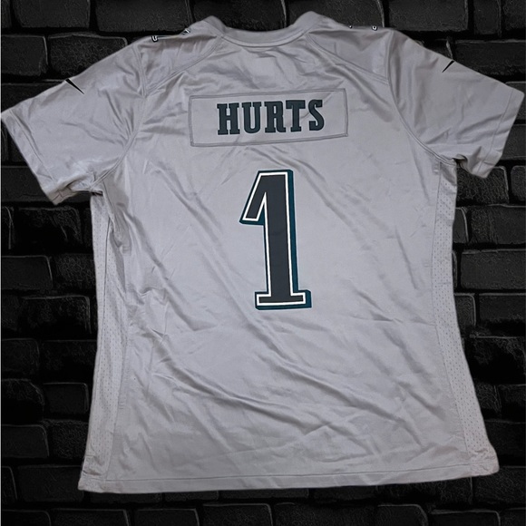 Philadelphia Eagles Jalen Hurts #1 Nike Gray Super Bowl LVII Patch Jersey - Picture 1 of 8